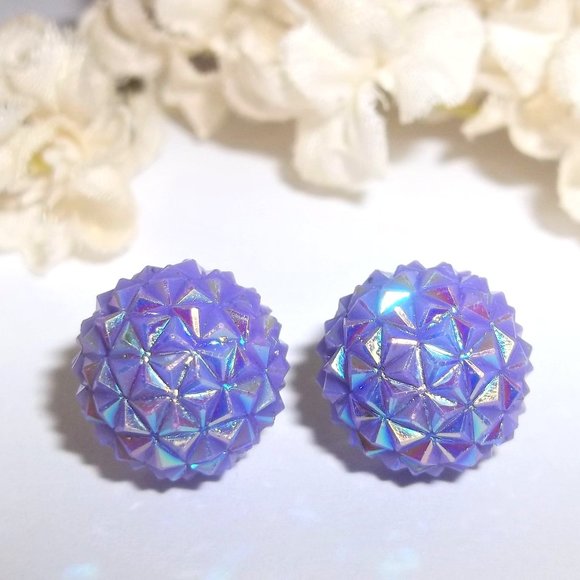 Earring, Purple Earring, AB Aurora Borealis, Earring Set, Small Earring A404 - Picture 1 of 5